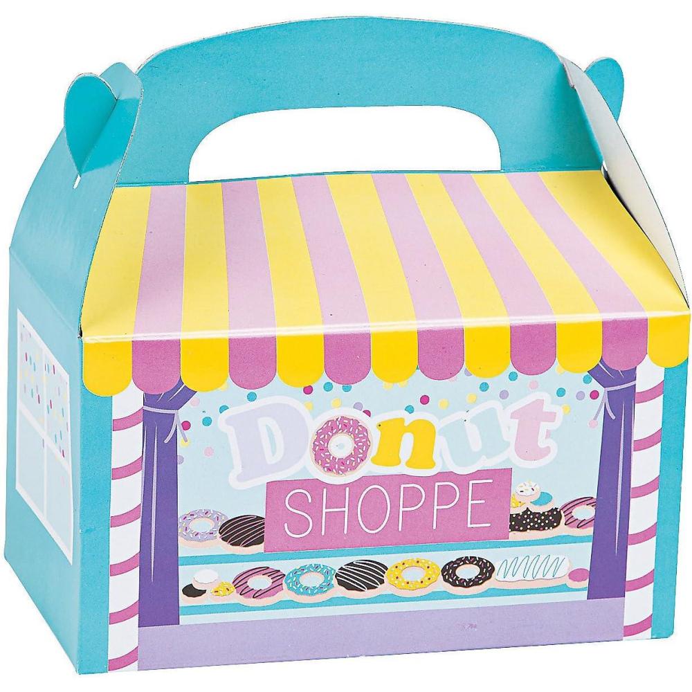 imageDonut Party Favor Treat Boxes  Birthday Party Supplies  12 Pieces