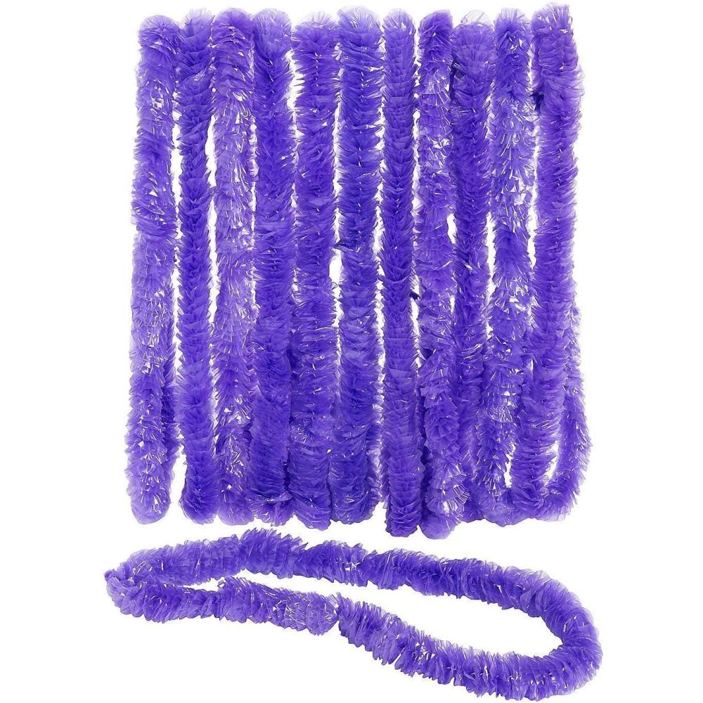 imageFun Express Purple Plastic LeisLuauPool PartyCostume Accessories50 Pieces