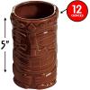 Fun Express Ceramic Tiki Tumbler Mugs (4 cup set) Luau Tropical Party Decorations(12 Ounces)
