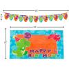 Fun Express Little Dino Happy 1st Birthday High Chair Decorating Kit – Baby Birthday Party Supplies with Banner & Floor Mat – Cute Dino-Themed Decorations for First Birthday Party – 2 Pieces
