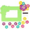 Fun Express Luau Hibiscus Picture Frame Magnet Craft Kit – VBS Vacation Bible School Supplies/Decor – Makes 12