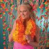 Fun Express Premium Satin Floral Leis with Jumbo Petals – Elegant Accessories for Luau Beach Parties and Special Occasions – Vibrant & Colorful Décor for Weddings Celebrations & Parties – 12 Pieces