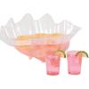 Fun Express Large Serving Bowl 18-Inch Clear Plastic Seashell Punch Bowl for Parties – Decorative Shell Bowl Beach Theme Events, Luau Celebrations & Outdoor Entertaining | Food-Safe Acrylic Design