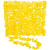 Fun Express Yellow Leis – Bright Tropical Floral Necklaces for Luau Beach Parties Summer Celebrations and Events – Vibrant Yellow Color Durable for Outdoor Use – Perfect for Party Favors – 12 Pieces