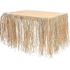 Natural Raffia Table Skirt – Luau, Tiki and Tropical Party Decor – 1 Piece