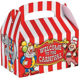 Fun Express Circus Big Top Treat Box – Carnival Party Supplies- VBS Vacation Bible School Supplies/Decor – Set of 12