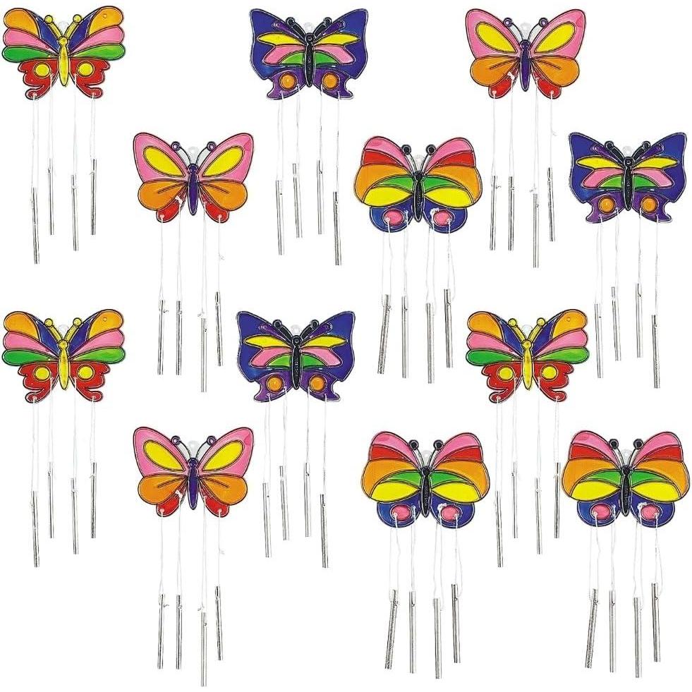 imageFun Express Butterfly Sun Catcher Wind Chimes  VBS Vacation Bible School SuppliesDecor  Crafts for Kids ampamp Decoration Crafts