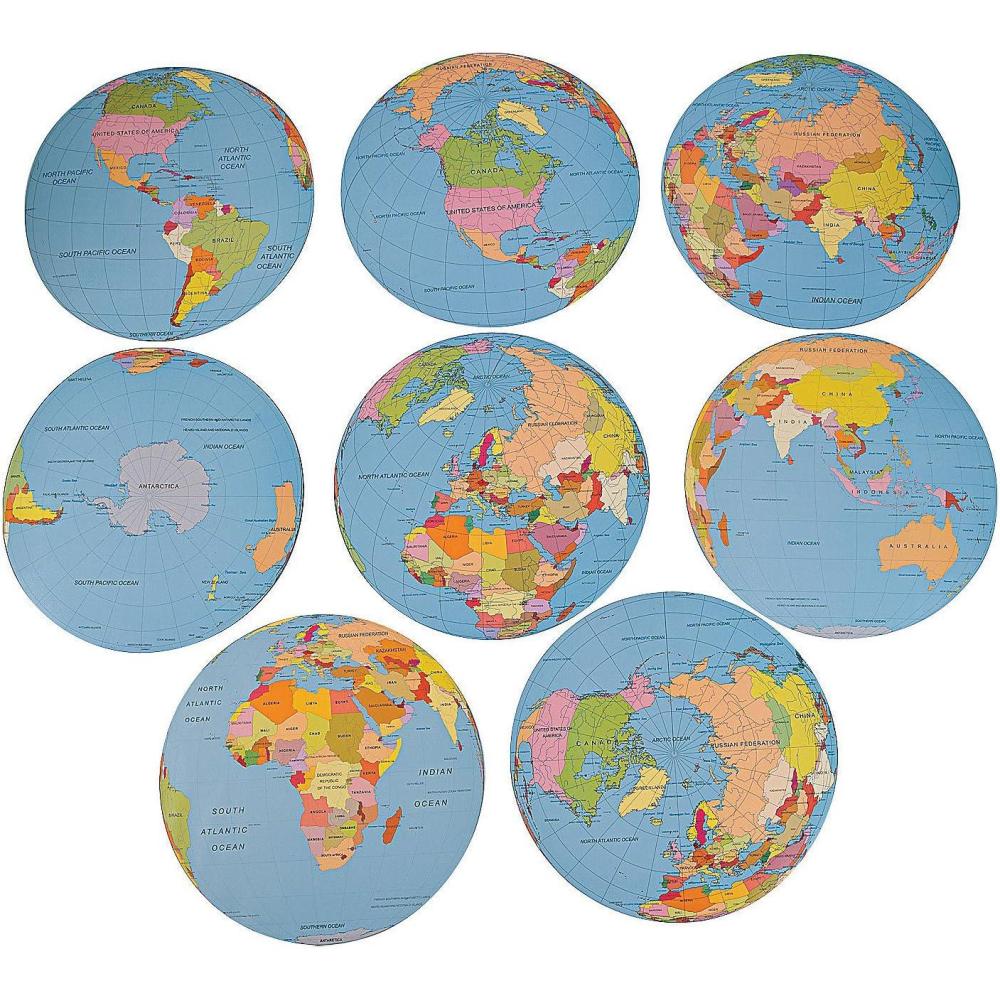 imageFun Express Jumbo Globe Cutouts  VBS Vacation Bible School SuppliesDecor Educational and Learning Activities for Kids  8 Pieces  Assorted
