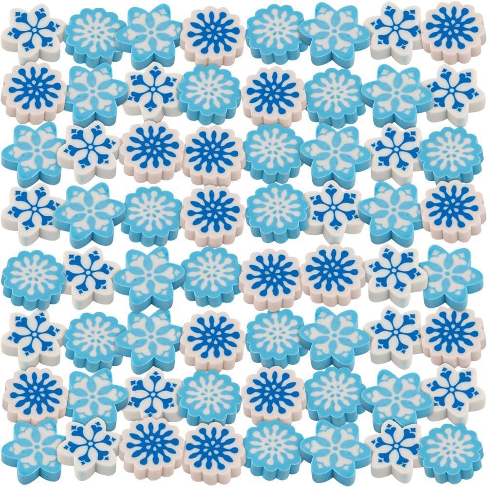 imageFun Express Winter Wonderland Snowflake Rubber Erasers  1quot Pack of 72  Perfect for School Office ampamp Holiday Gifts