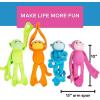 Fun Express Bright Long Arm Stuffed Monkeys – VBS Vacation Bible School Supplies/Decor – Toys – 12 Pieces