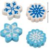Fun Express Winter Wonderland Snowflake Rubber Erasers – 1″ (Pack of 72) – Perfect for School, Office & Holiday Gifts
