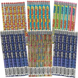 Bulk Inspirational Pencils – Motivational Encouragement Positive Sayings Student Reward Classroom Prize Handouts – 144 Assorted School Pencils with Eraser – Educational Learning Activities For Kids