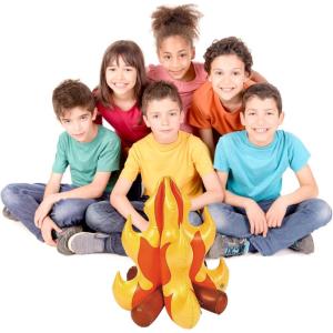 Fun Express Inflatable Campfire (18 inches Tall) Camping Prop, Great for Indoor Camping, Sleepovers and Scene Settings – VBS Vacation Bible School Supplies/Decor