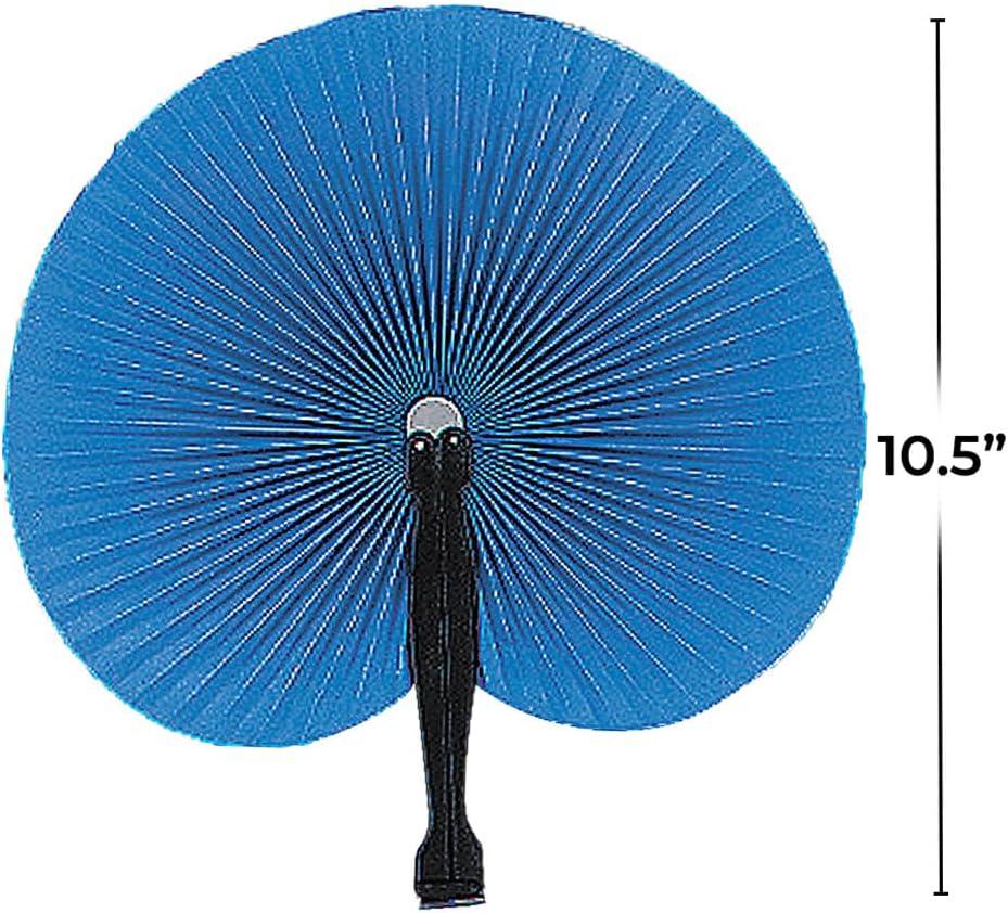 imageFun Express Bright Colors Folding Paper Hand Fans  Party Decorations for Birthday Parties  Birthday Wedding Graduation Events Accessories  12 Pieces