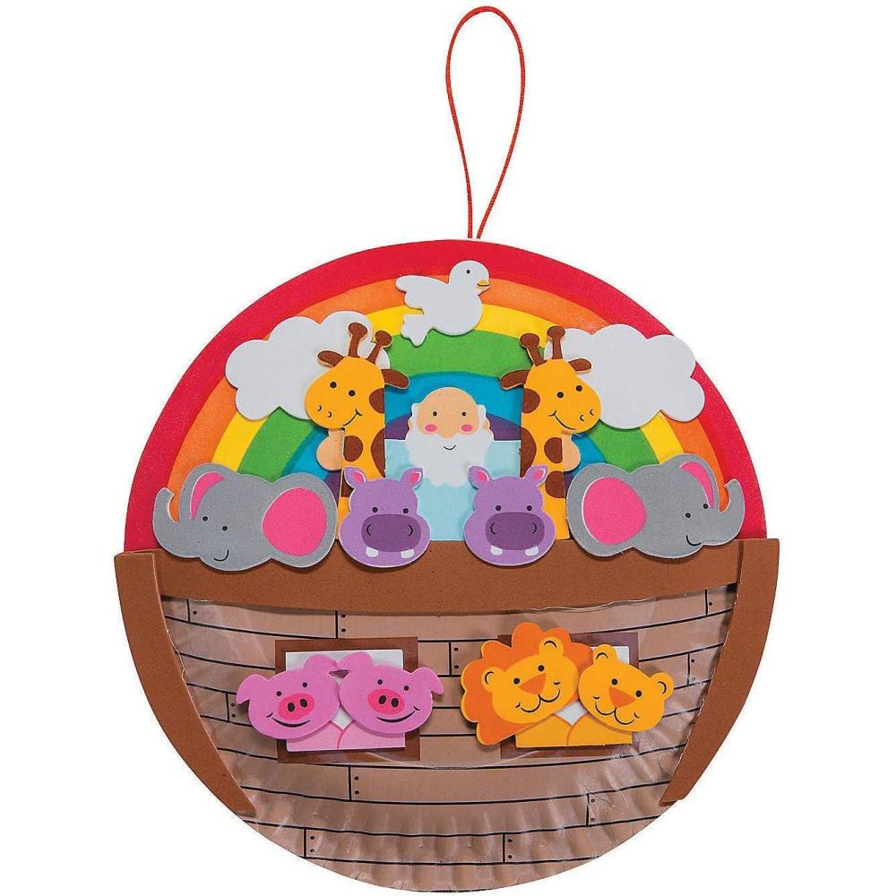 imageFun Express Noahs Ark Paper Plate Craft Kit  Crafts for Kids and Fun Home Activities  VBS Vacation Bible School SuppliesDecor