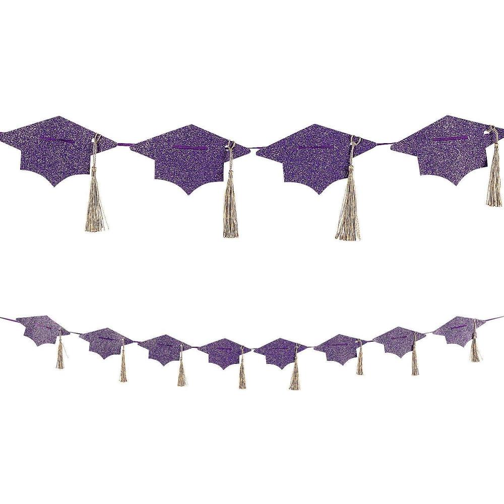 imageYellow Glitter Tassel ampamp Graduation Cap Party GarlandPurple
