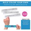 Fun Express Color Your Own Faith Slap Bracelets – VBS and Sunday School Craft Kits – Bulk Set of 48