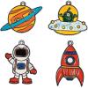 Fun Express Outer Space Suncatchers, Makes 24 – VBS Vacation Bible School Supplies/Decor – DIY Crafts for Kids and Fun Home Activities