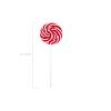 Gold Swirl Lollipop Sucker – Individually Wrapped Pops – Candy Buffets, Graduation Parties, Anniversaries & Weddings (Set of 24)(Red)