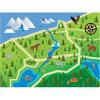8 Ft. x 6 Ft. Great North VBS Map Polyester Backdrop, Vacation Bible School Supplies