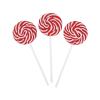 Gold Swirl Lollipop Sucker – Individually Wrapped Pops – Candy Buffets, Graduation Parties, Anniversaries & Weddings (Set of 24)(Red)