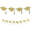 Yellow Glitter Tassel & Graduation Cap Party Garland(Yellow)