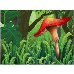 8 ft. x 6 ft. Zoom In VBS Forest Polyester Backdrop Banner, Vacation Bible School Supplies