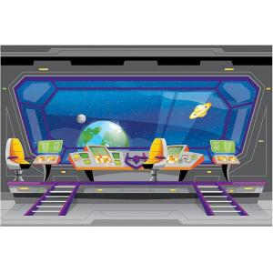Fun Express God’s Galaxy Spaceship Backdrop – Gods Galaxy VBS Decorations – VBS Vacation Bible School Supplies/Decor