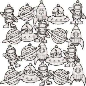 Fun Express Outer Space Suncatchers, Makes 24 – VBS Vacation Bible School Supplies/Decor – DIY Crafts for Kids and Fun Home Activities