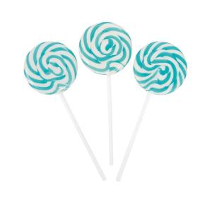 Gold Swirl Lollipop Sucker – Individually Wrapped Pops – Candy Buffets, Graduation Parties, Anniversaries & Weddings (Set of 24)(Aqua)