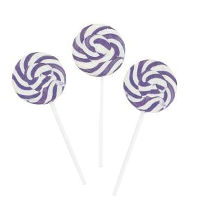 Gold Swirl Lollipop Sucker – Individually Wrapped Pops – Candy Buffets, Graduation Parties, Anniversaries & Weddings (Set of 24)(Purple)