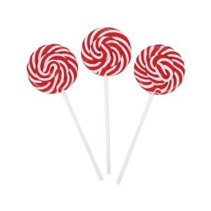 Gold Swirl Lollipop Sucker – Individually Wrapped Pops – Candy Buffets, Graduation Parties, Anniversaries & Weddings (Set of 24)(Red)