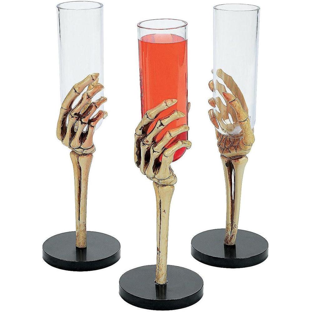 imageFun Express Halloween Shot Glasses Set of 12  Skeleton Hand Design Plastic Cups 2oz Capacity  Perfect for Halloween Party Decorations Adult Party Favors ampamp Spooky Cocktail Drinks