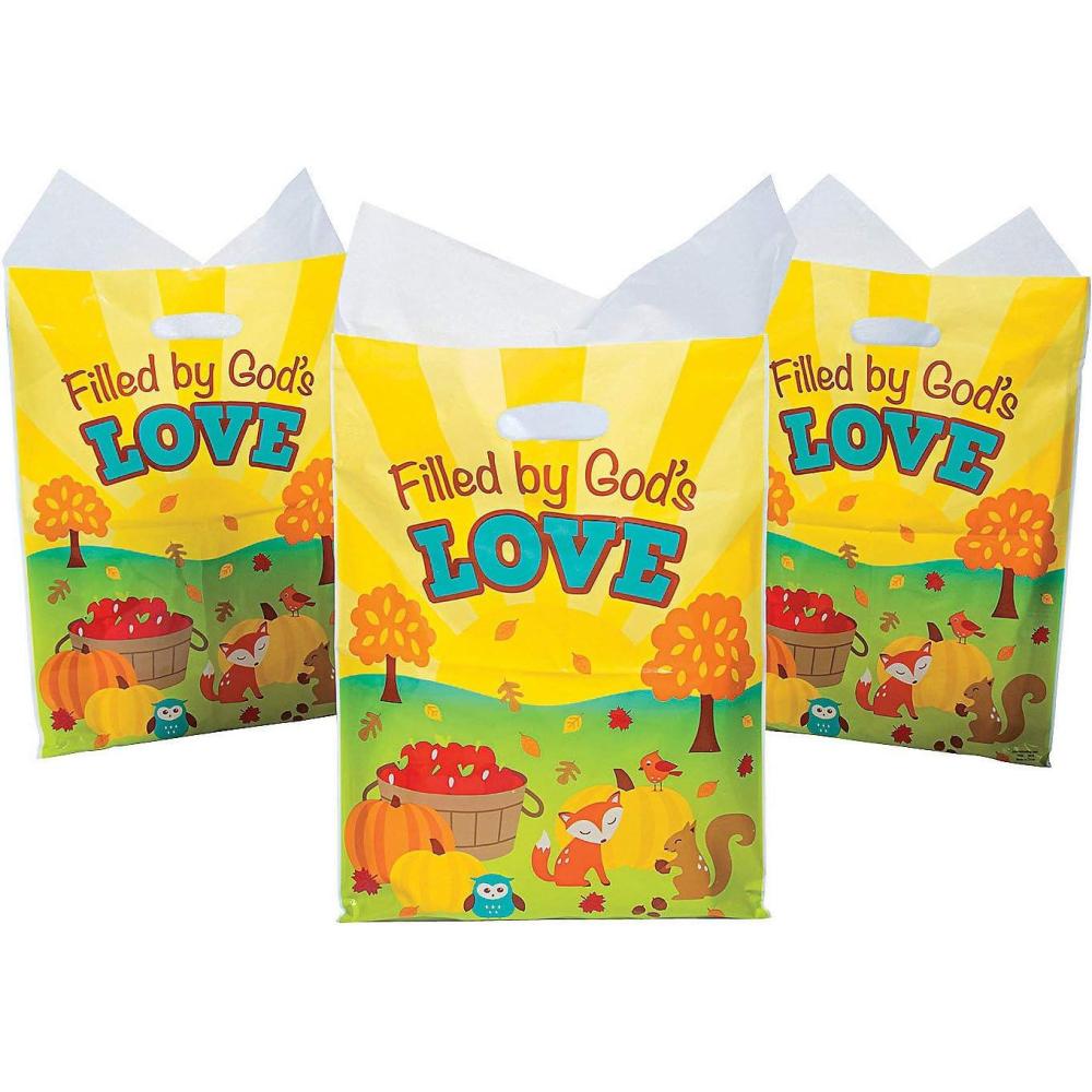 imageFun Express  Fall Plastic Bag for Fall  Party Supplies  Bags  Plastic Bags  Fall  50 Pieces