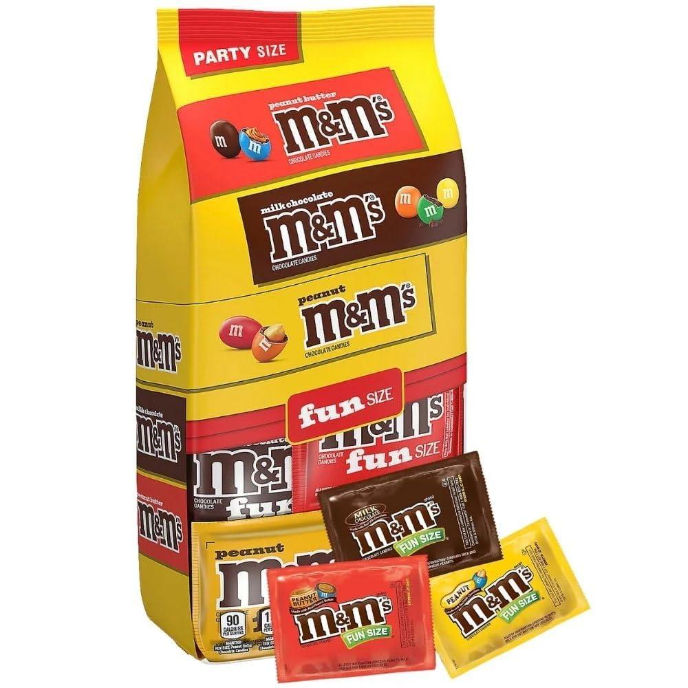 imageMampampMs Milk Chocolate Fun Size Mixed Variety Pack Pack of 35 Party Size Perfect for Halloween TrickorTreat or Party Favors
