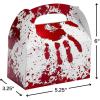 Fun Express Halloween Horror Party Favor Boxes – 6″ x 5.25″ (12 Pcs.) – Bloody Cardstock Treat Holders – Ideal for Spooky-Themed Events, Costume Parties, and Trick-or-Treats