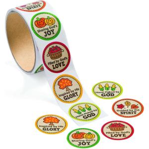 Fun Express – Faith Fall Market Roll Sticker for Fall – Stationery – Stickers – Stickers – Roll – Fall – 1 Piece