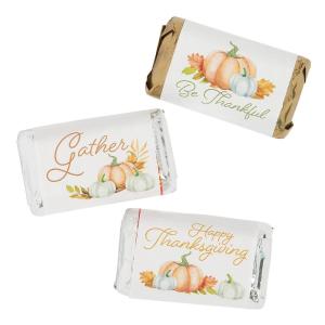 Fun Express Fall Harvest Mini Candy Bar Sticker Labels – 30 Pc.