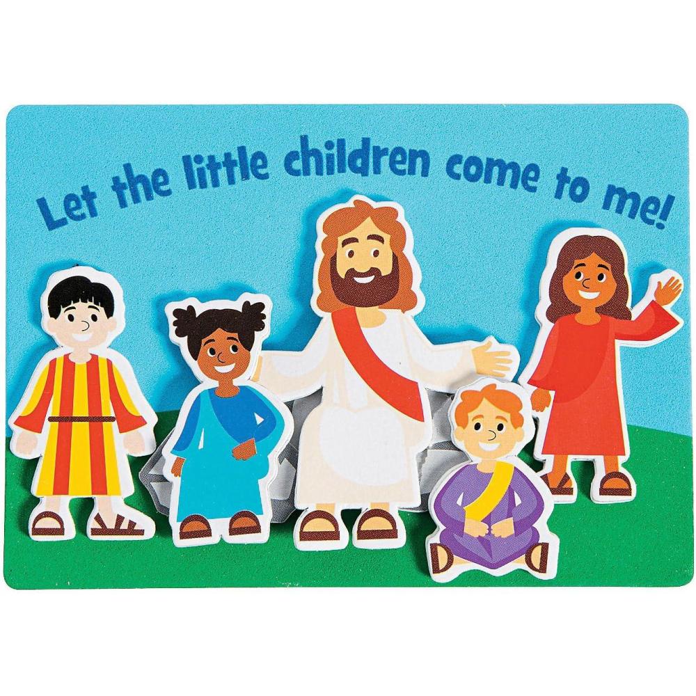 imageFun Express Jesus ampamp The Children Magnet Craft Kit  DIY Christian Craft Kids  Perfect Sunday School Church Events Religious Education ampamp Home Activities  Engaging ampamp EasytoMake Magnets  12 Pieces