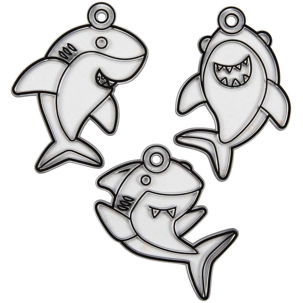 imageFun Express Shark Suncatchers  Creative Craft Supplies for Kids  Perfect for VBS Vacation Bible School Summer Camps DIY Art Projects and Fun Decorations  Ideal for Colorful Crafting  24 Pieces