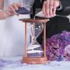 Fun Express Personalized Unity Sand Ceremony Hourglass for Wedding – Glass with Wooden Frame – Home Decor