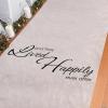 Fun Express Wedding Aisle Runner and They Lived Happily Ever After (100 feet Long) Wedding Supplies Off White