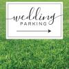 Fun Express Wedding Parking Yard Sign, with Yard Stakes – Outdoor Wedding Decor – 1 Piece – White Or Ivory Or Cream Or Gold