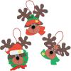 Foam Reindeer Holiday Ornament Craft Kit – Pack of 12 Kits