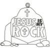 Fun Express Jesus is My Rock Suncatchers – Sunday School and VBS Craft Supplies – VBS Vacation Bible School Supplies/Decor – 24 Pieces – Clear