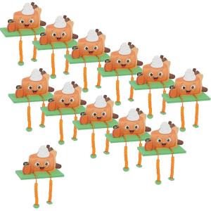 4 1/2″ x 5 1/4″ Pumpkin Pie Slice Dangle-Leg Craft Kit – Makes 12