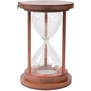 Fun Express Personalized Unity Sand Ceremony Hourglass for Wedding – Glass with Wooden Frame – Home Decor