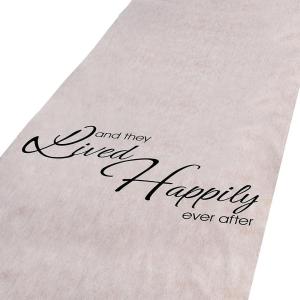 Fun Express Wedding Aisle Runner and They Lived Happily Ever After (100 feet Long) Wedding Supplies Off White