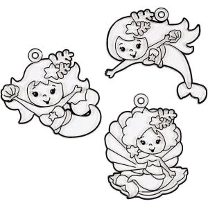 Mermaid Paint Your Own Suncatchers – 24 Pieces – Crafts for Kids and Fun Home Activities