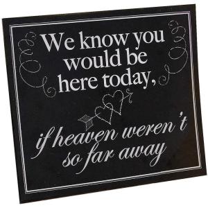We Know You Would Be Here Today Wedding Sign – Deceased Loved Ones Memorial Signage